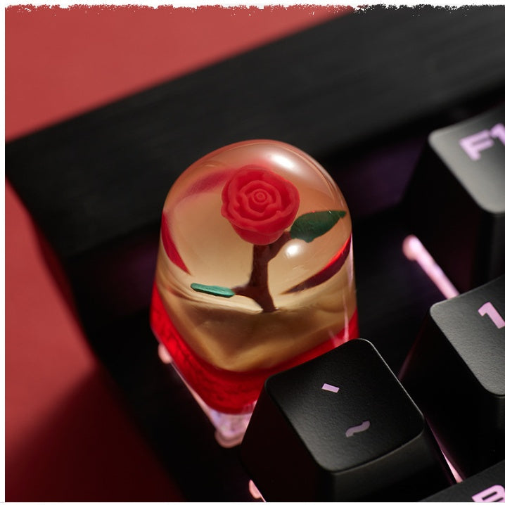 3D Printed Rose – Transparante Resin Keycap