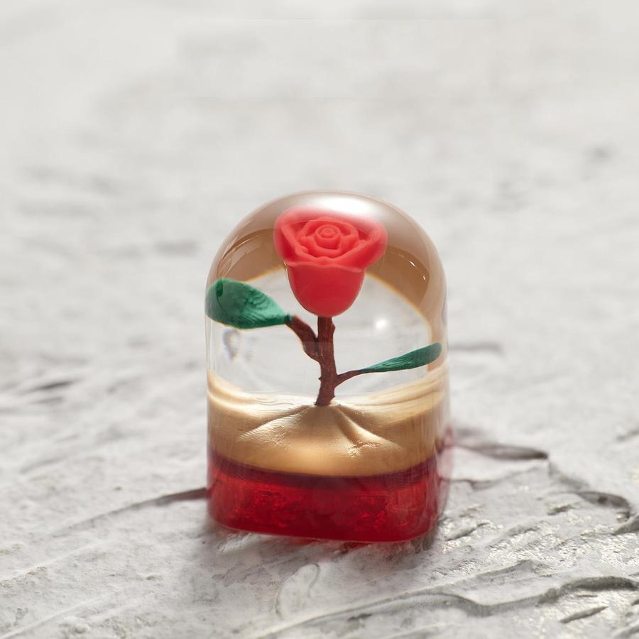 3D Printed Rose – Transparante Resin Keycap