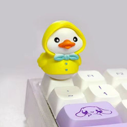 Small Yellow Duck – Handgemaakte Cross-axle Keycap voor Mechanische Toetsenborden | Powcaps