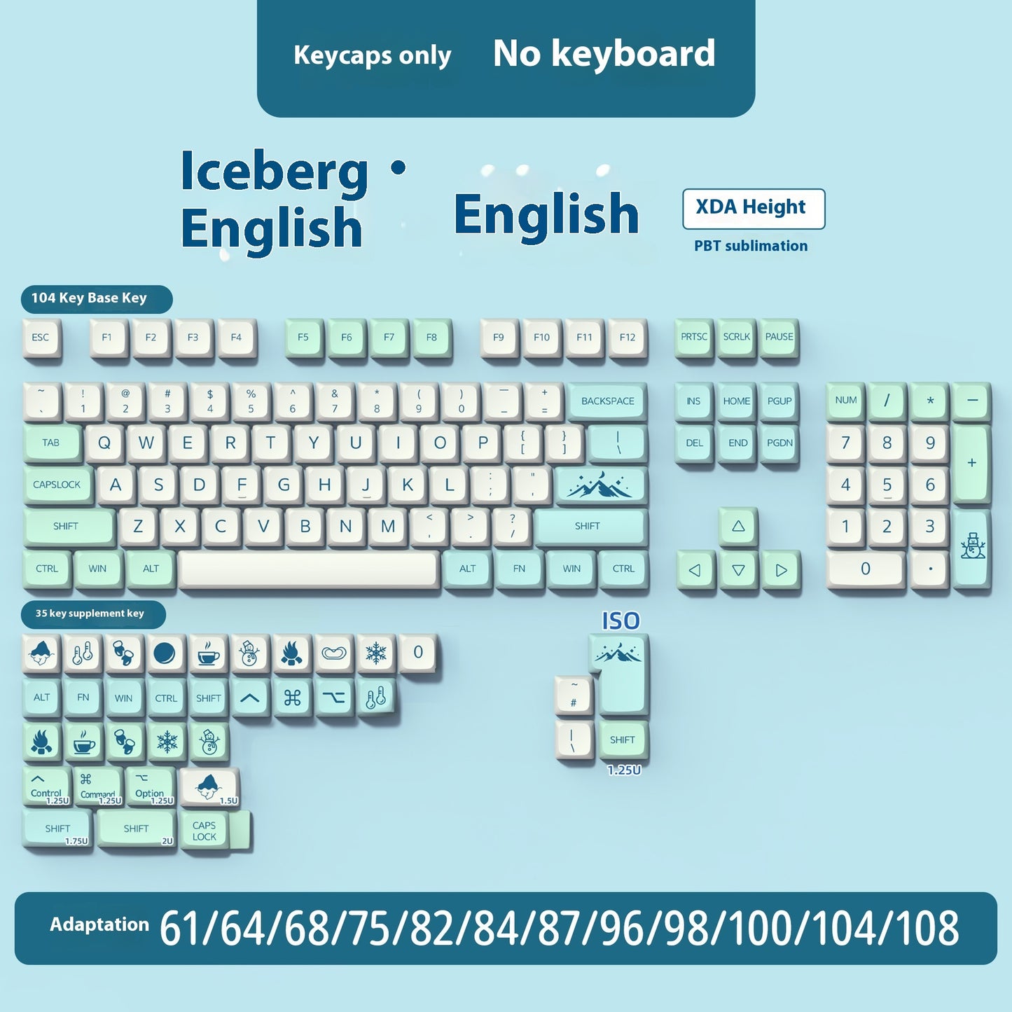 PBT Dye‑Sub Keycaps Set voor Mechanische Toetsenborden (136–139 toetsen)