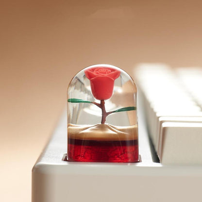 3D Printed Rose – Transparante Resin Keycap