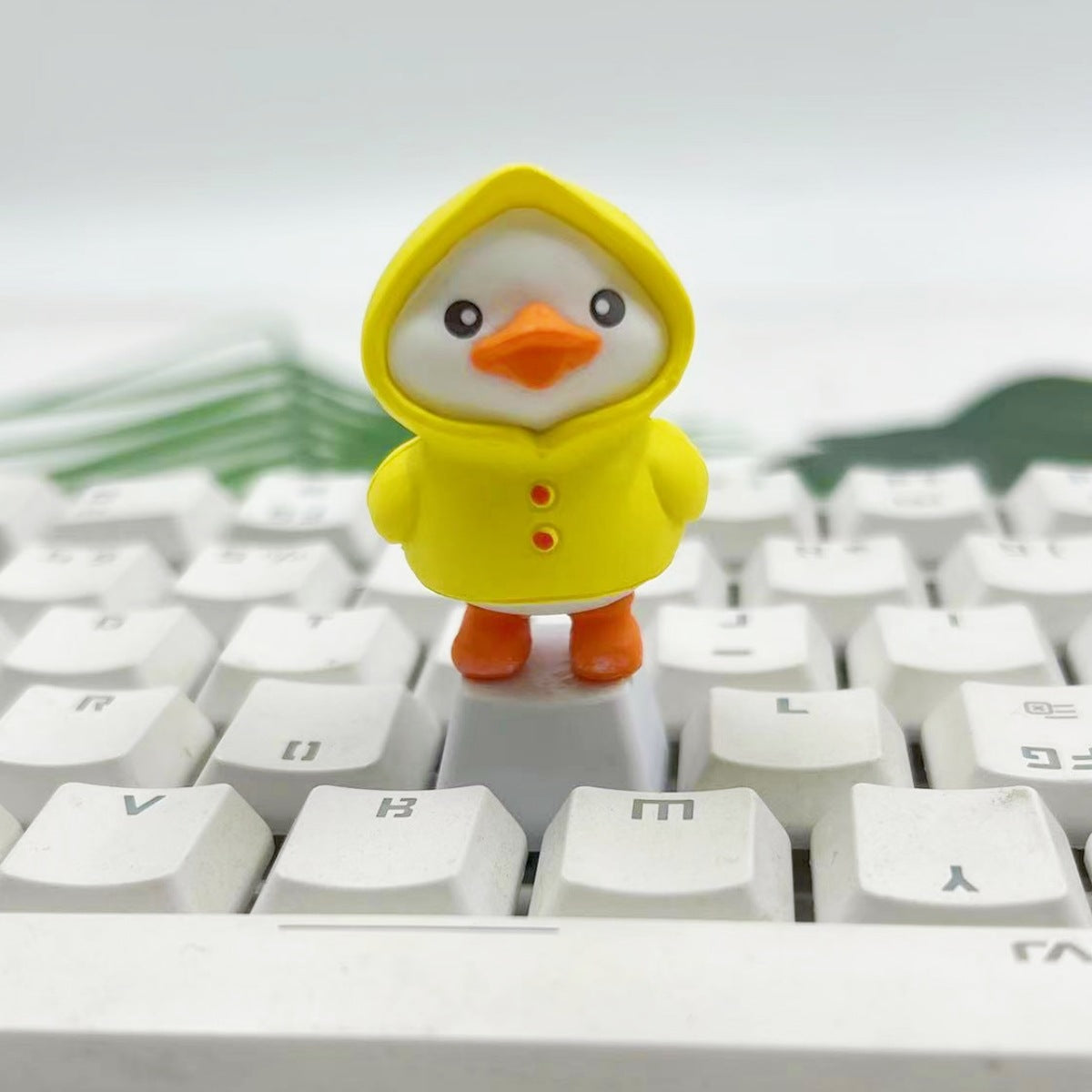 Small Yellow Duck – Handgemaakte Cross-axle Keycap voor Mechanische Toetsenborden | Powcaps