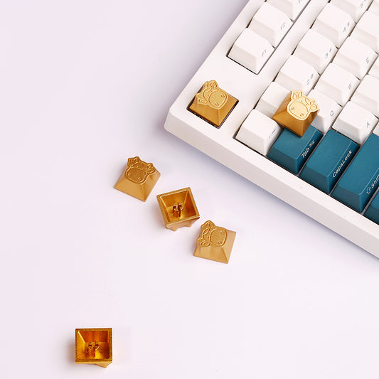 CNC Aluminiumoxide Metalen Keycap – Minimalistische upgrade voor je mechanische toetsenbord
