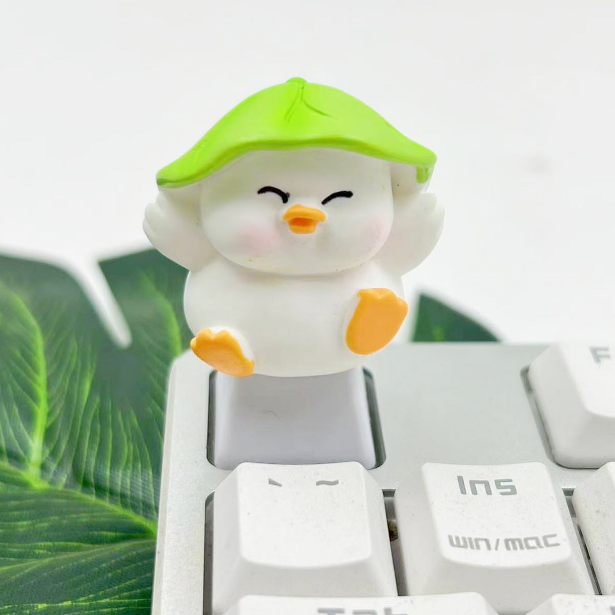 Small Yellow Duck – Handgemaakte Cross-axle Keycap voor Mechanische Toetsenborden | Powcaps