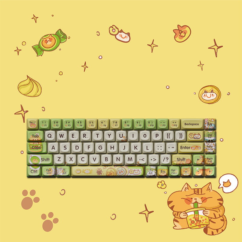 Original Theme keycaps voor mechanische toetsenborden (68/100) – hitte‑sublimatie