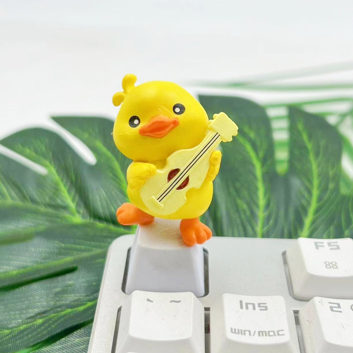 Small Yellow Duck – Handgemaakte Cross-axle Keycap voor Mechanische Toetsenborden | Powcaps