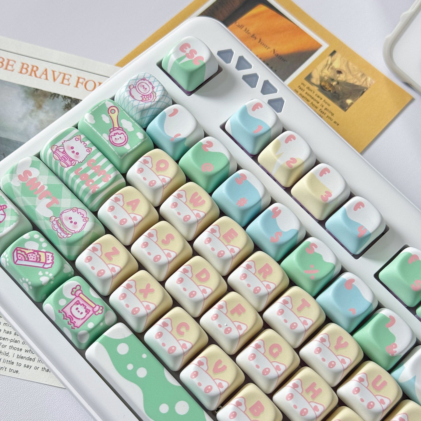 PBT Material Girl Series Keycaps – Powcaps
