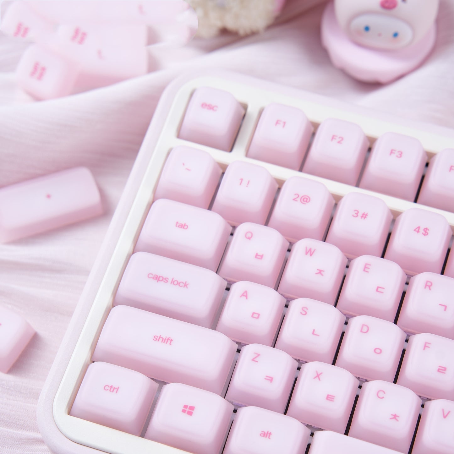 Miao Jian She Silicone Keycaps – Roze (113 toetsen)