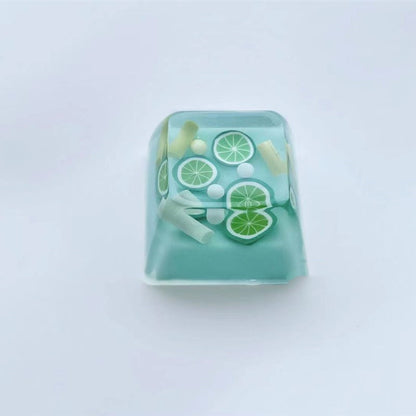 Gepersonaliseerde Fruitvormige Resin Keycap – Powcaps