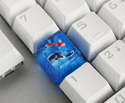 Scenery Koi Resin Keycap – Backspace/Spacebar – Cherry MX