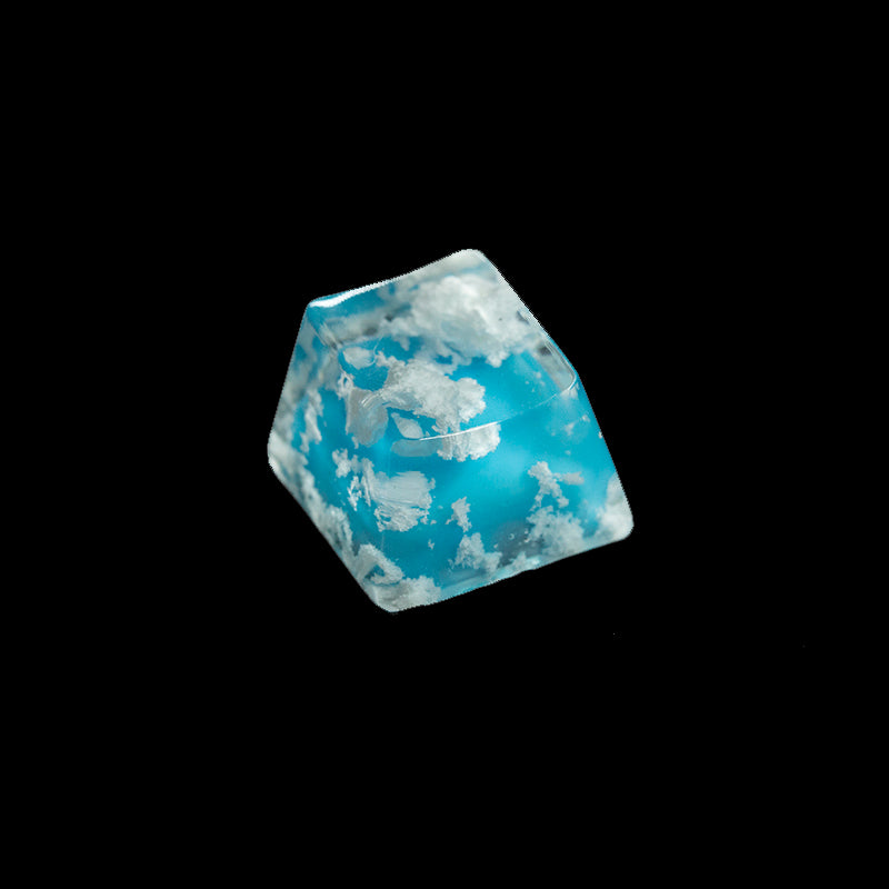 Blue Sky White Cloud Resin Keycap (Translucent) – Powcaps