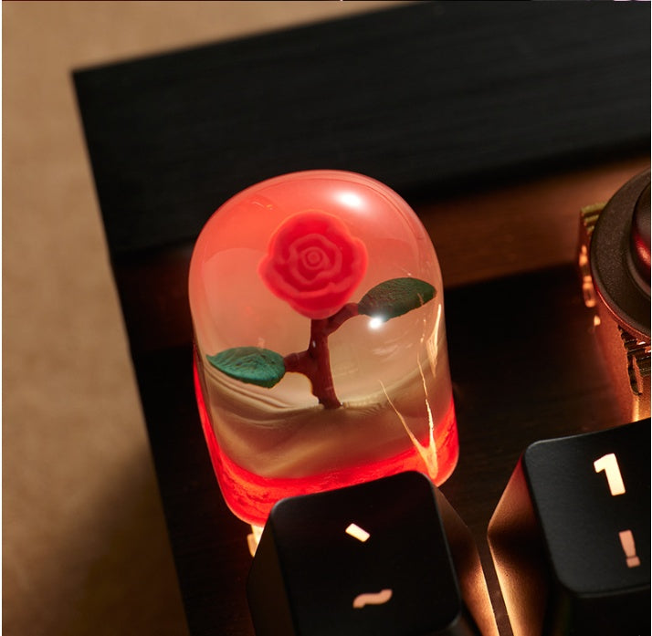 3D Printed Rose – Transparante Resin Keycap