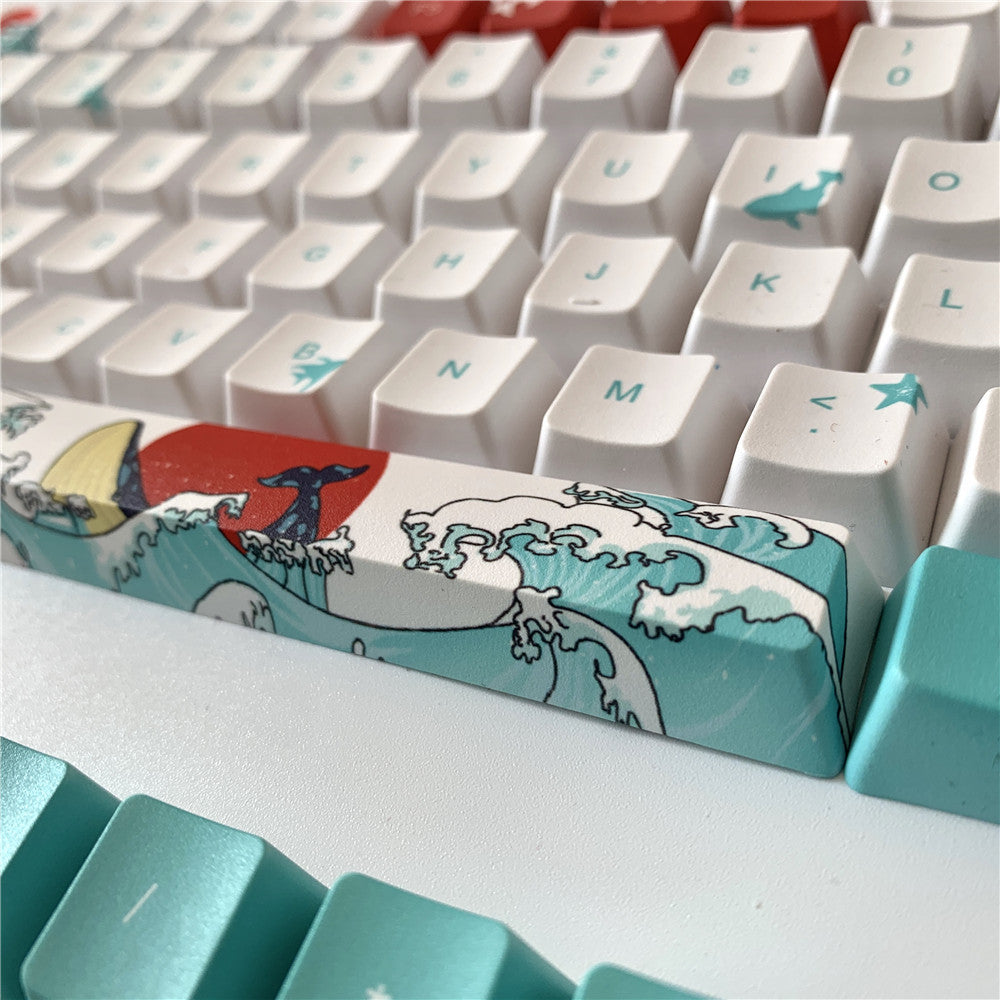 Coral Sea Keycaps – PBT five‑sided dye‑sub keycap set voor je mechanische toetsenbord | Powcaps
