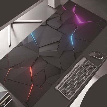 Oversized Gaming Muismat 3D – Anti‑slip & Lock‑Edge (Natuurlijk Rubber)