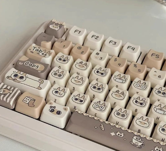 Kattenoortjes Keycaps met vijfzijdige dye-sublimation – Siamese Cat Small Bean Sand