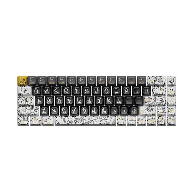 Original Theme keycaps voor mechanische toetsenborden (68/100) – hitte‑sublimatie