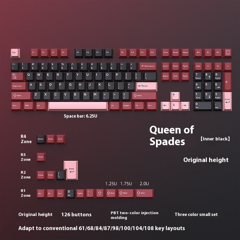 PBT Keycaps Drie‑Kleuren – Volledige Set (>98 toetsen) | Powcaps