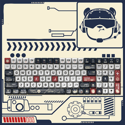 Original Theme keycaps voor mechanische toetsenborden (68/100) – hitte‑sublimatie
