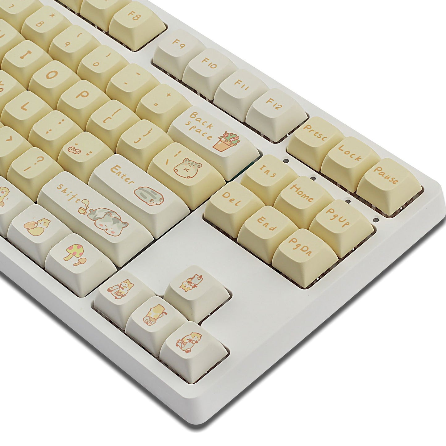 Custard Cute Keycaps – Schattige set voor 68/75/98/100 lay-outs
