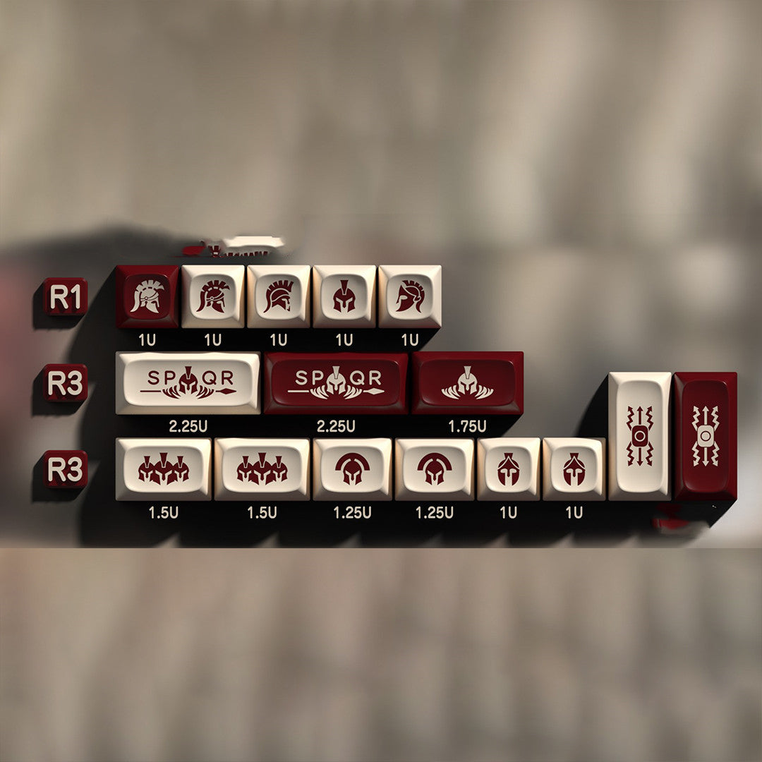 Roman Spartan ABS Keycaps (PGA Height) – 151-toetsen opties | Powcaps