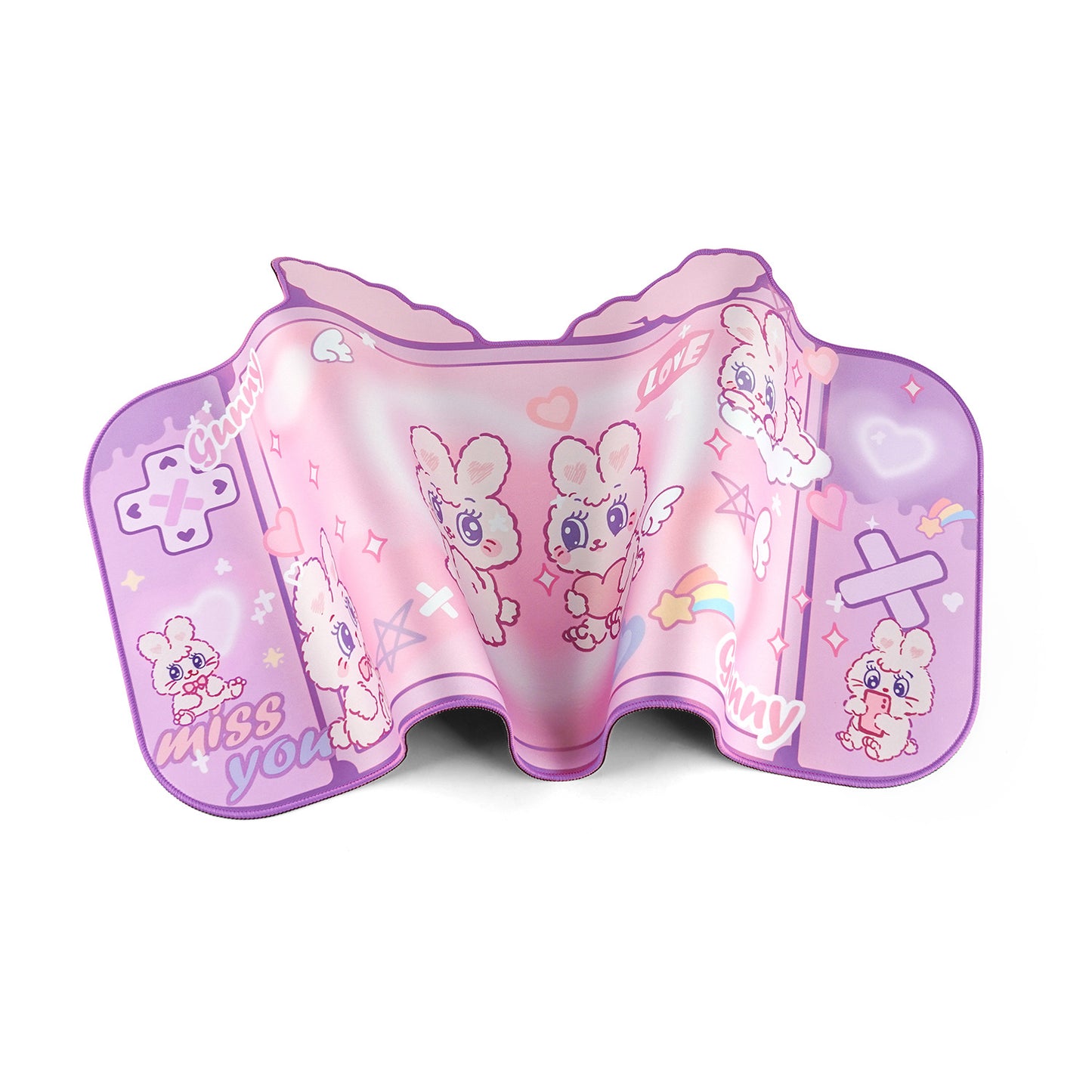 Original Fluffy Rabbit Oversized Muismat – Speciale Vorm | Japans Minimalistisch