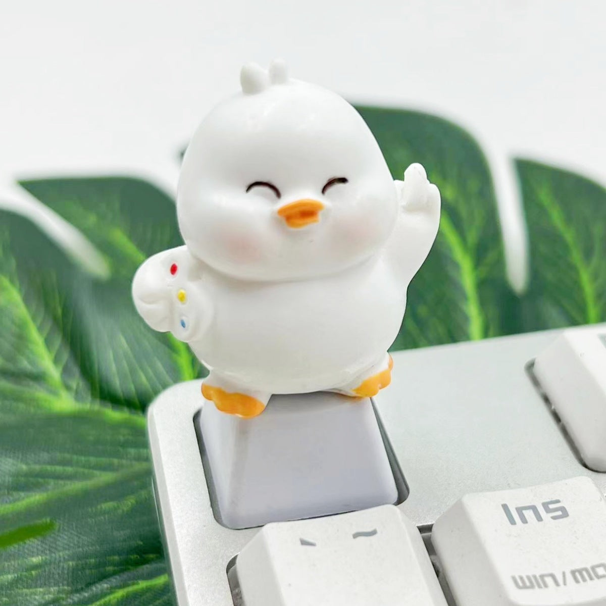 Small Yellow Duck – Handgemaakte Cross-axle Keycap voor Mechanische Toetsenborden | Powcaps