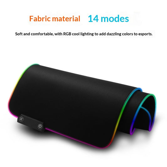 Powcaps Luminous Gaming Pad – Zwarte RGB Muismat 800×300 (Antislip, Duurzaam & Stil)