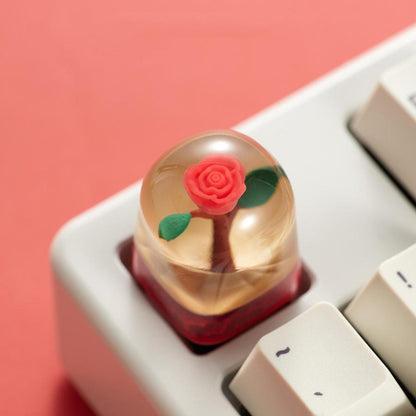 3D Printed Rose – Transparante Resin Keycap